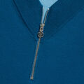 CONTRAST V NECK MERINO WOOL QUARTER ZIP SWEATER image number 5