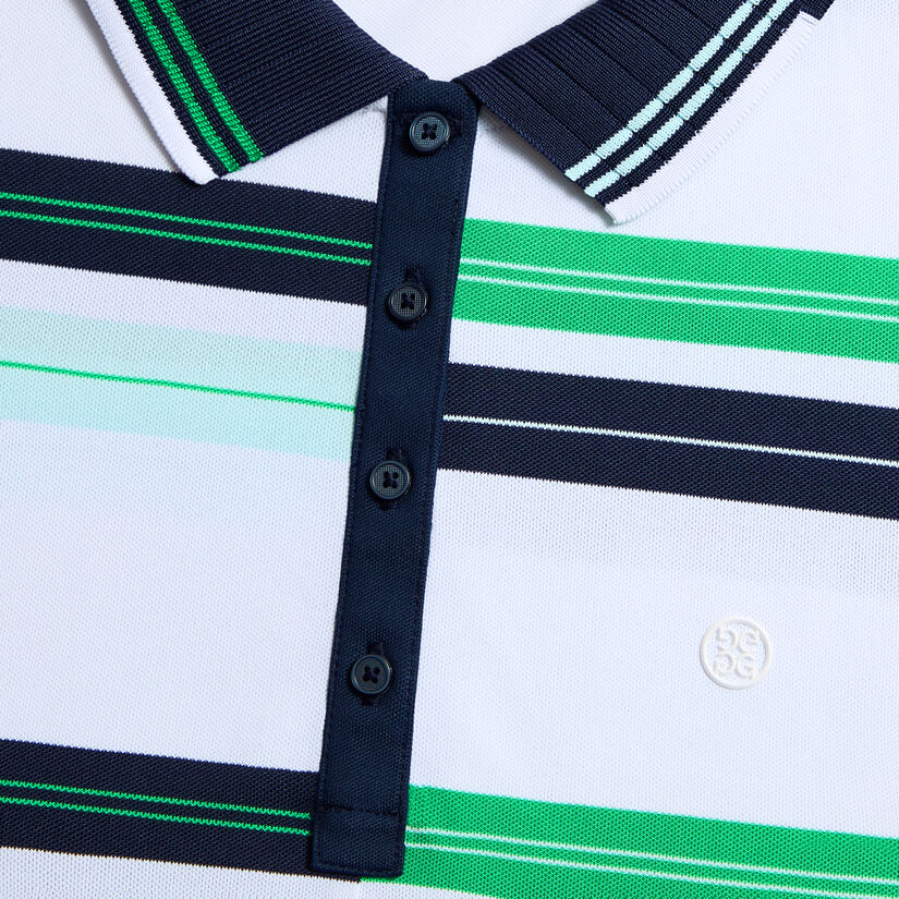 ENGINEERED STRIPE TECH PIQU&Eacute; POLO image number 5