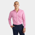 VERTICAL STRIPE STRETCH ICE WOVEN MODERN SPREAD COLLAR SHIRT image number 3