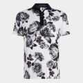 PHOTO FLORAL TECH JERSEY MODERN SPREAD COLLAR POLO image number 1