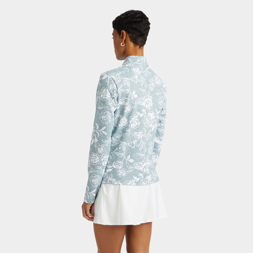 PEONY SKETCH TECH INTERLOCK FULL ZIP LAYER image number 5