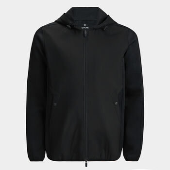 WIND CONTROL DOUBLE KNIT PIQUÉ HOODED JACKET