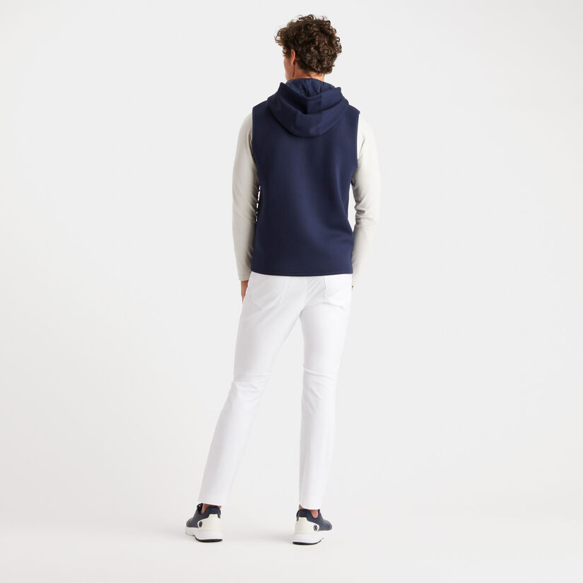 DOUBLE KNIT SPACER JERSEY HOODED SLIM FIT FULL ZIP VEST image number 5