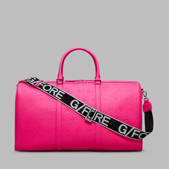 EMBOSSED SKULL & TEES LEATHER WEEKENDER