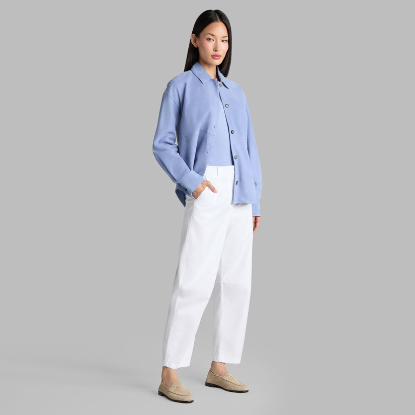 RELAXED FIT SUEDE SHIRT JACKET image number 3