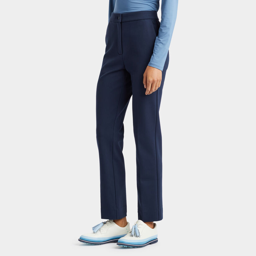 DOUBLE KNIT CIGARETTE LEG HIGH RISE STRETCH TROUSER image number 3