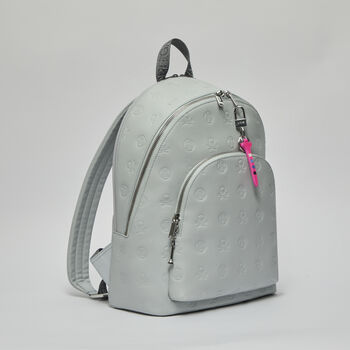 EMBOSSED SKULL & TEES LEATHER BACKPACK