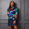 COLOUR BLEND CAMO JERSEY QUARTER ZIP MID LAYER image number 2