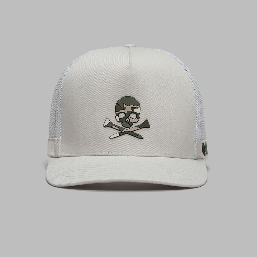 CAMO SKULL & TEES TALL TRUCKER HAT image number 4
