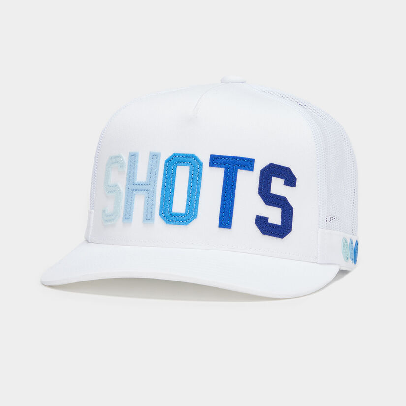 G FORE Shots Interlock Knit Trucker Men s Golf Hat White
