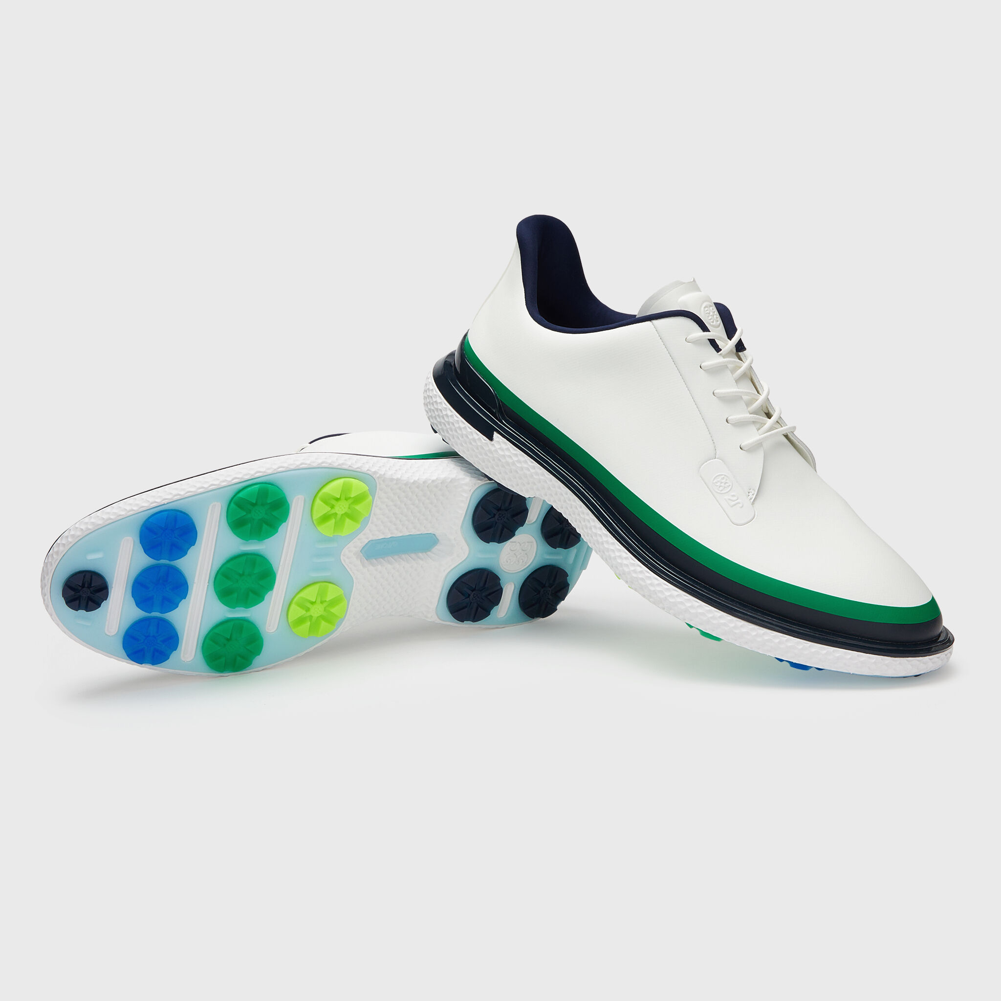 G FORE Men s Gallivan2r Tuxedo Golf Shoe Color White Green Size 10