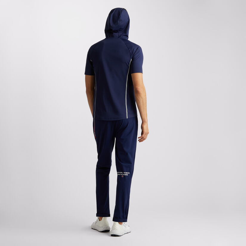 TECH NYLON SHORT SLEEVE OPS QUARTER ZIP HOODED SLIM FIT PULLOVER image number 5