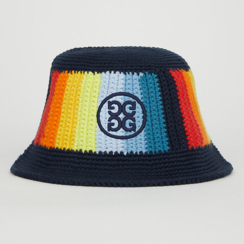CIRCLE G'S COLOUR BLEND CROCHET BUCKET HAT image number 1