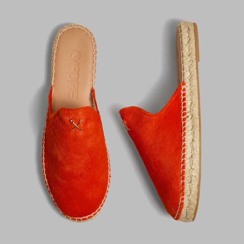 WOMEN'S METAL TEES PONY HAIR ESPADRILLE image number 1