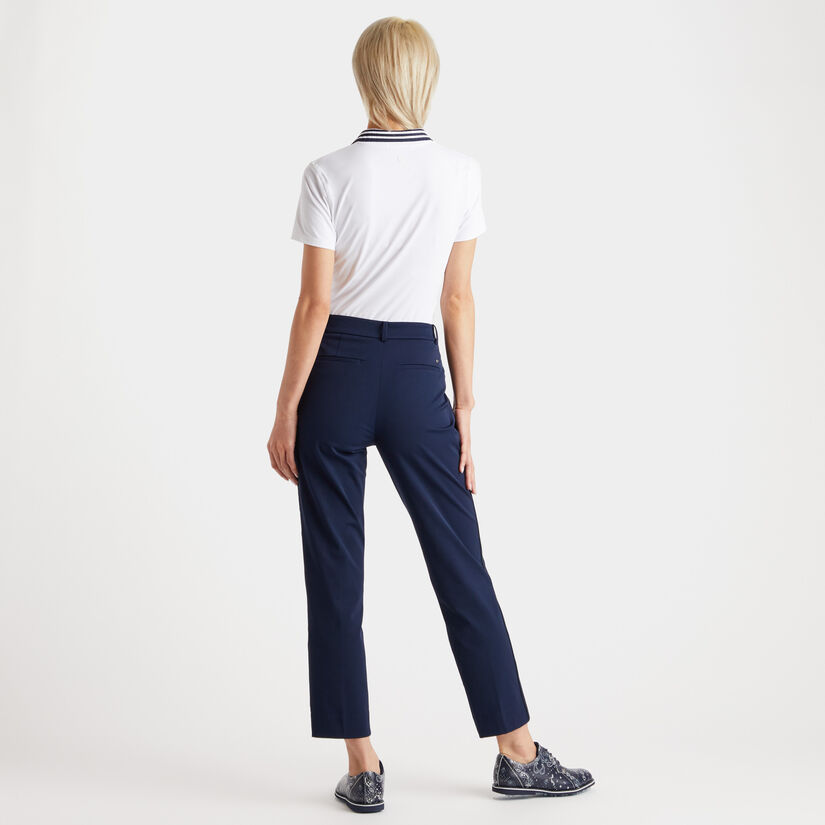 PLEATED COLLAR SILKY TECH NYLON POLO image number 5