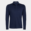 TECHNICAL PERFORMANCE FINE WOOL MODERN SPREAD COLLAR LONG SLEEVE POLO image number 1