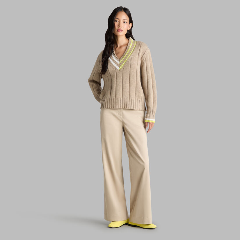 LTD RELEASE RIBBED CASHMERE CRICKET SWEATER image number 3