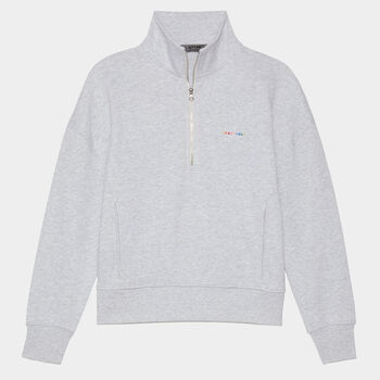 I HATE GOLF' BOXY FRENCH TERRY QUARTER ZIP PULLOVER