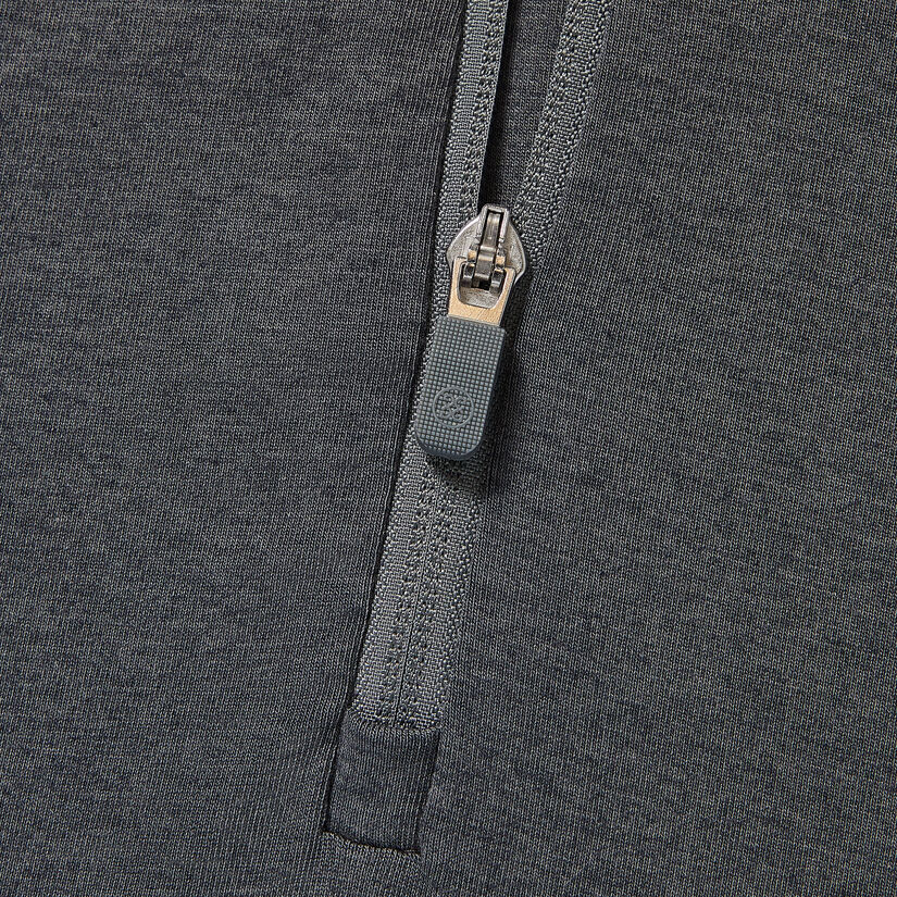 HOODED LUXE QUARTER ZIP SLIM FIT MID LAYER image number 6