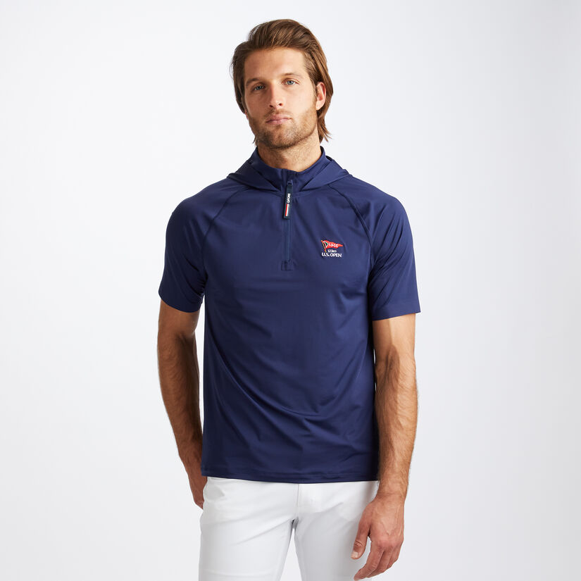 LIMITED EDITION U.S. OPEN TECH NYLON SHORT SLEEVE OPS QUARTER ZIP HOODED SLIM FIT PULLOVER image number 3