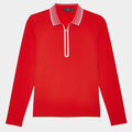 FEATHERWEIGHT SILKY TECH NYLON QUARTER ZIP POLO image number 1