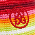 STRIPED CIRCLE G'S CROCHET BUCKET HAT image number 3