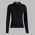 RIBBED TECH NYLON LONG SLEEVE POLO image number 1