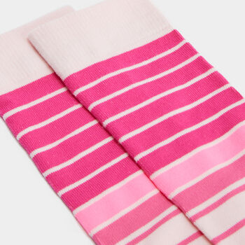 MIXED STRIPE COMPRESSION CREW SOCK