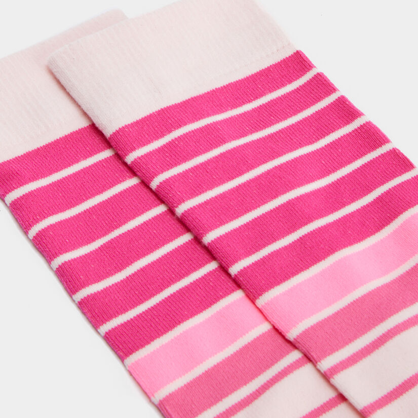 MIXED STRIPE COMPRESSION CREW SOCK image number 2