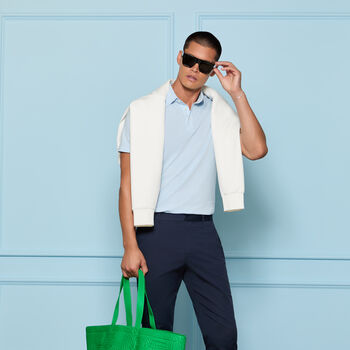 ALL PLAY STRIPE STRETCH KNIT POLO