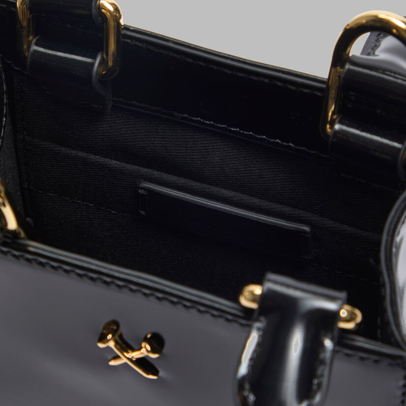 Metal Tees Box Calf Leather Mini Tote image number 7