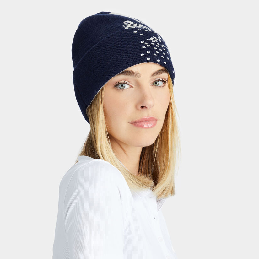 PIXELATED SKULL & TEES CASHMERE MERINO WOOL BEANIE image number 4