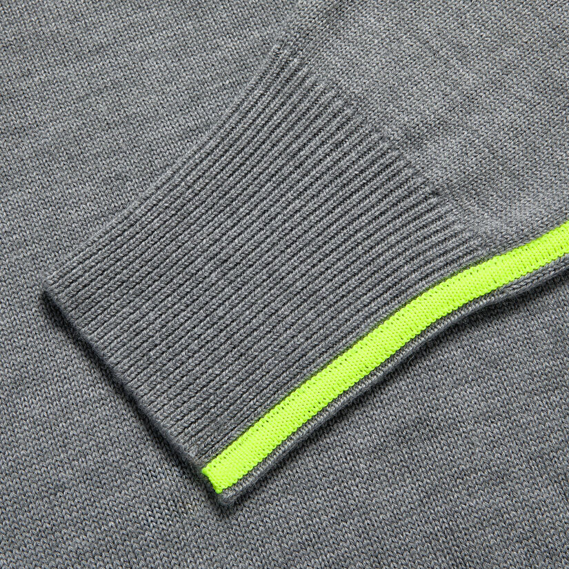 MERINO WOOL CONTRAST STRIPE TURTLENECK SWEATER image number 5