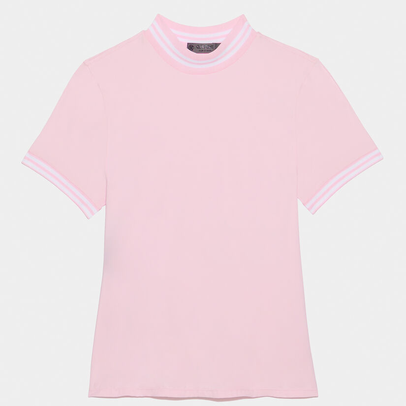 FEATHERWEIGHT MOCK NECK SILKY TECH NYLON TOP image number 1