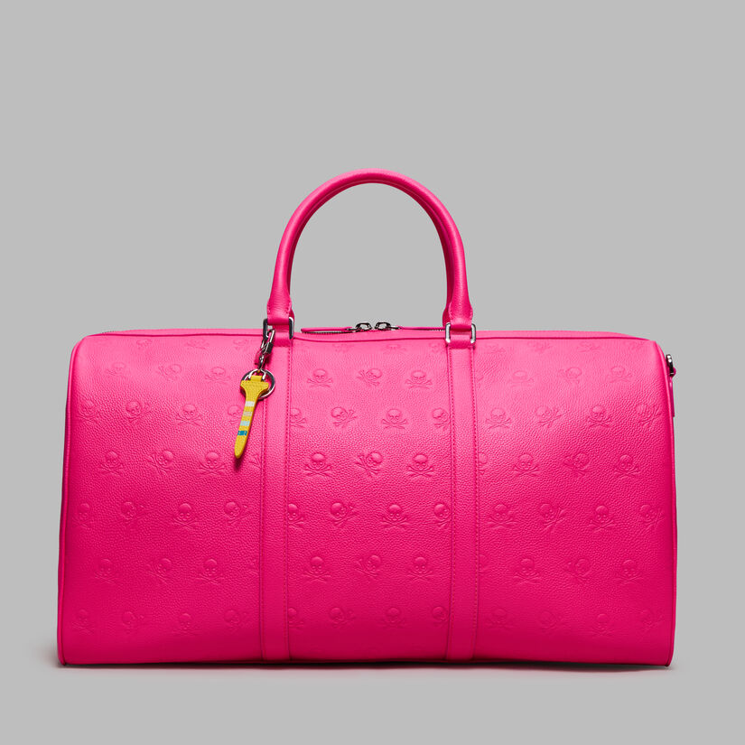 EMBOSSED SKULL & TEES LEATHER WEEKENDER image number 3