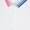 PLEATED CONTRAST COLLAR SILKY TECH NYLON POLO image number 5