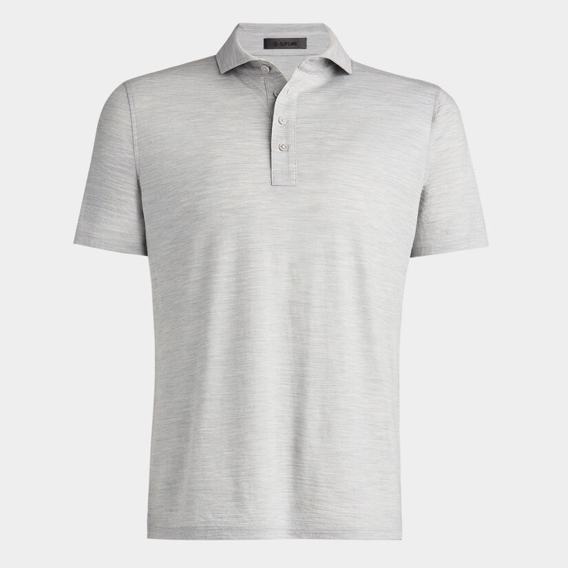 LIGHTWEIGHT TECHNICAL PERFORMANCE FINE WOOL MODERN SPREAD COLLAR POLO image number 1