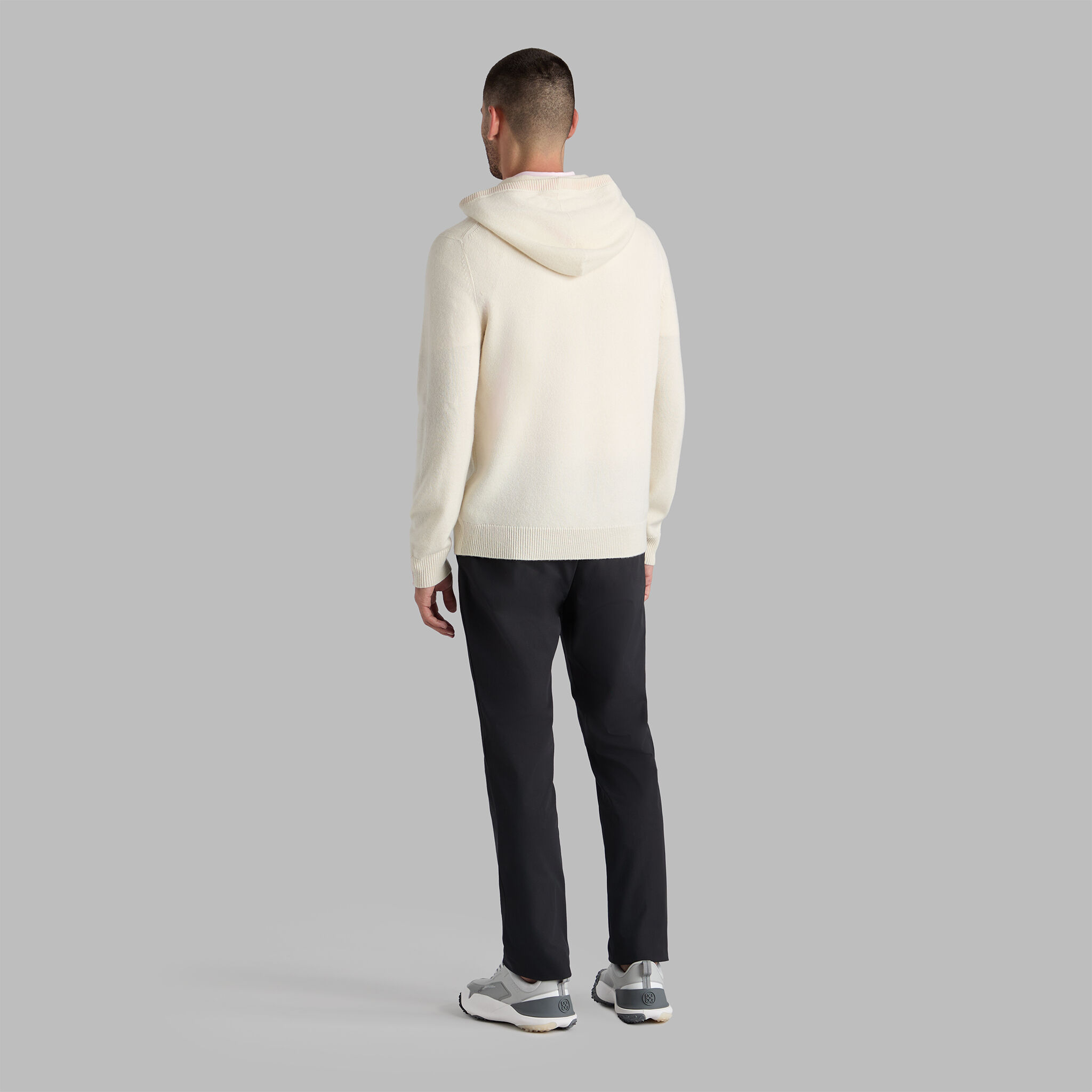 G/FORE フード付きスウェット ホワイト WASHABLE CASHMERE HOODED SWEATER | G/FORE