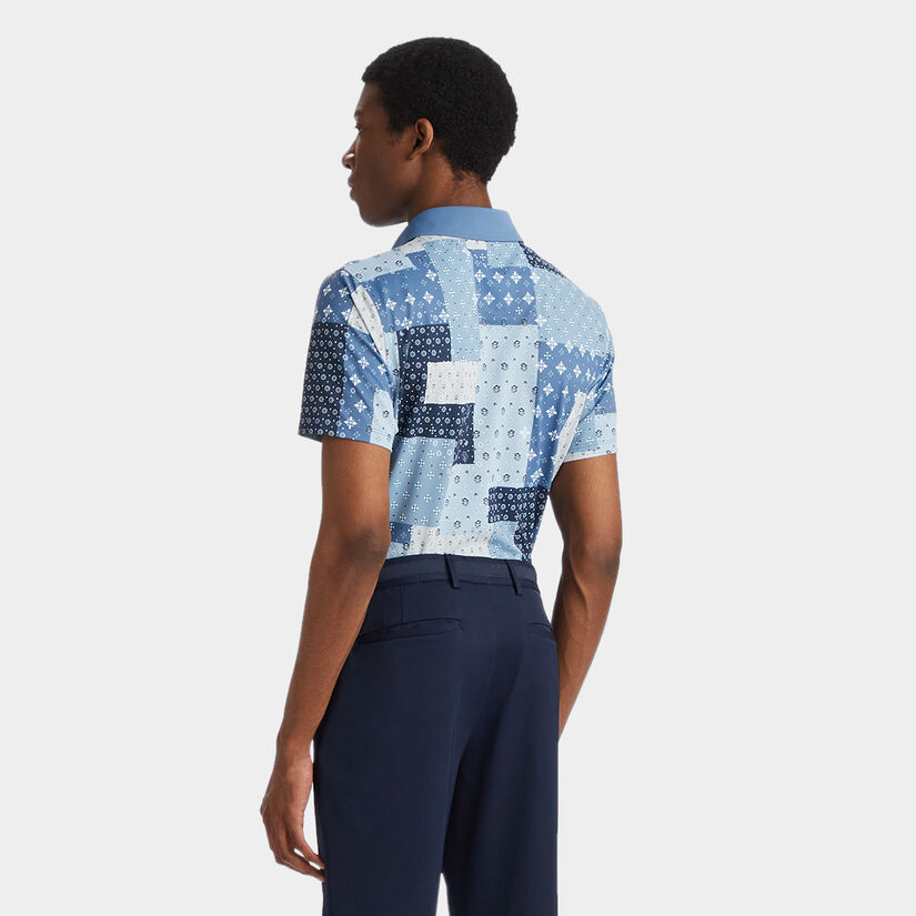 BORO PATCH TECH PIQUÉ MODERN SPREAD COLLAR POLO image number 5