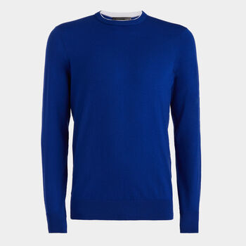 MERINO WOOL BLEND CREWNECK SWEATER