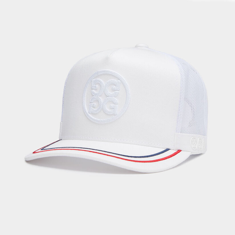 CIRCLE G'S SOUTACHE COTTON TWILL TRUCKER HAT image number 1