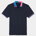 TWO TONE RIB COLLAR TECH JERSEY SLIM FIT POLO image number 1