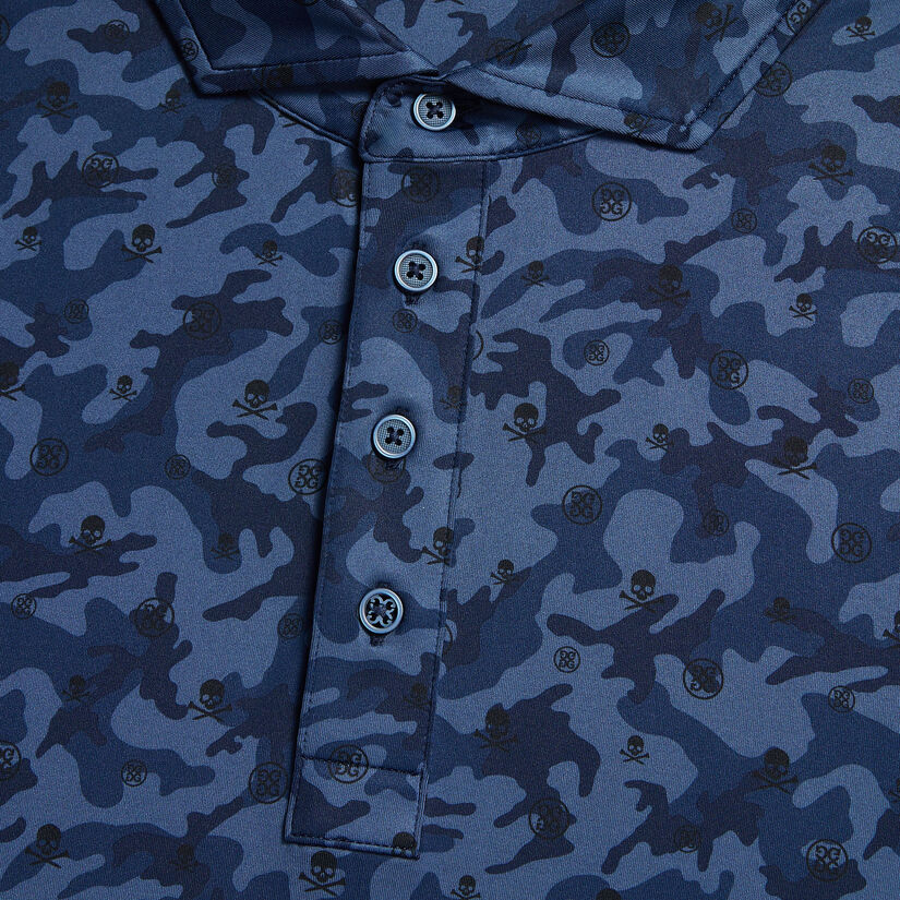 MAPPED ICON CAMO TECH JERSEY MODERN SPREAD COLLAR POLO image number 5