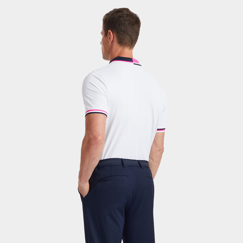 TWO TONE BANDED SLEEVE TECH PIQUÉ POLO image number 5