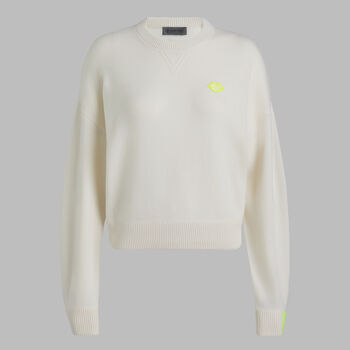 TIPPED CASHMERE CREWNECK SWEATER - Alternate Image 1