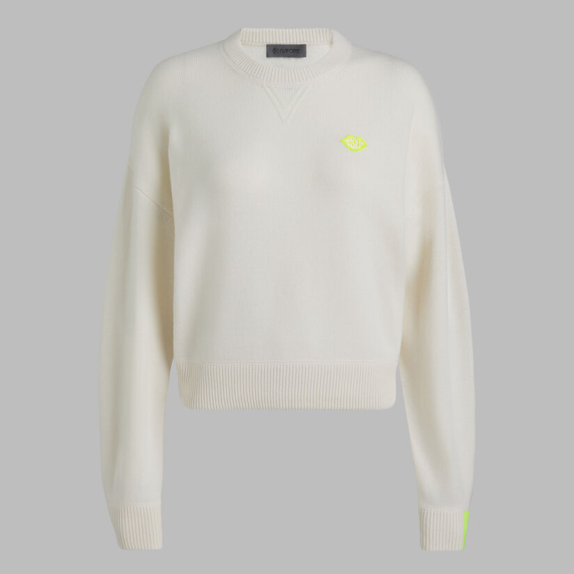 TIPPED CASHMERE CREWNECK SWEATER image number 1
