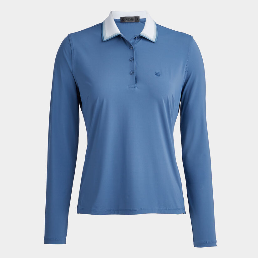 SILKY TECH NYLON LONG SLEEVE POLO image number 1