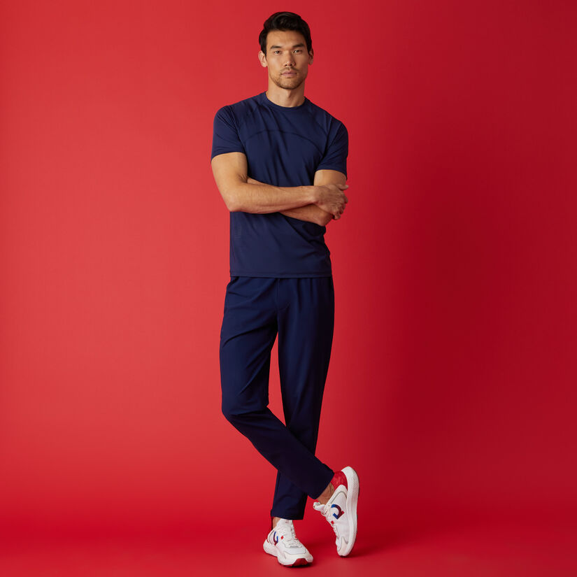 TECH NYLON SHORT SLEEVE PERFORATED CIRCLE G'S OPS SLIM FIT CREW image number 2