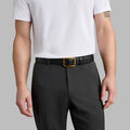 MEN'S METAL TEES PEBBLE LEATHER BELT image number 3