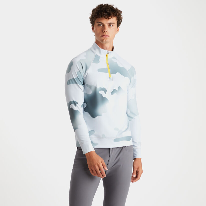 GRADIENT CAMO TECH INTERLOCK QUARTER ZIP MID LAYER image number 3